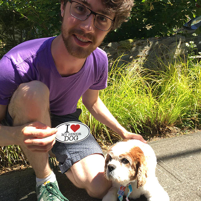 "I ❤️ My Senior Dog" Vinyl Sticker - Image 5